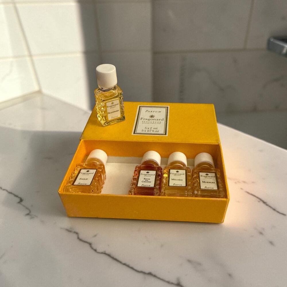 Fragonard Parfum Mini Set 5x2ml Melodie Murmure Reve de Grasse Émilie France Box